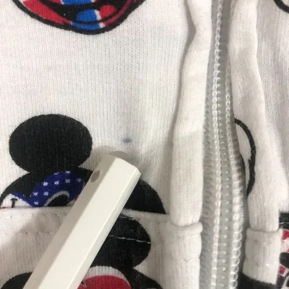 Disney World Sweater Girl Extra Large White Mickey Mouse Allover Print Hoodie - Picture 2 of 7